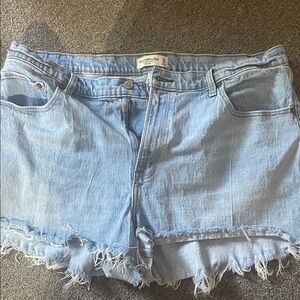 Abercrombie & Fitch Blue High Rise Denim Shorts